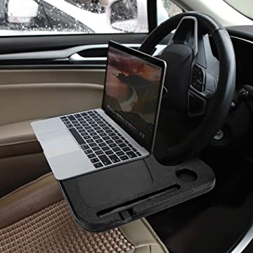 Laptop Car Mount Holder Steering Wheel Desk Vehicle Tablet Eating Tray Stand