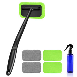 XINDELL Windshield Cleaner Tool – 22" Portable Car Window Cleaning Brush, Ergonomic Handle, Microfiber Pads for Streak-Free Glass Cleaning